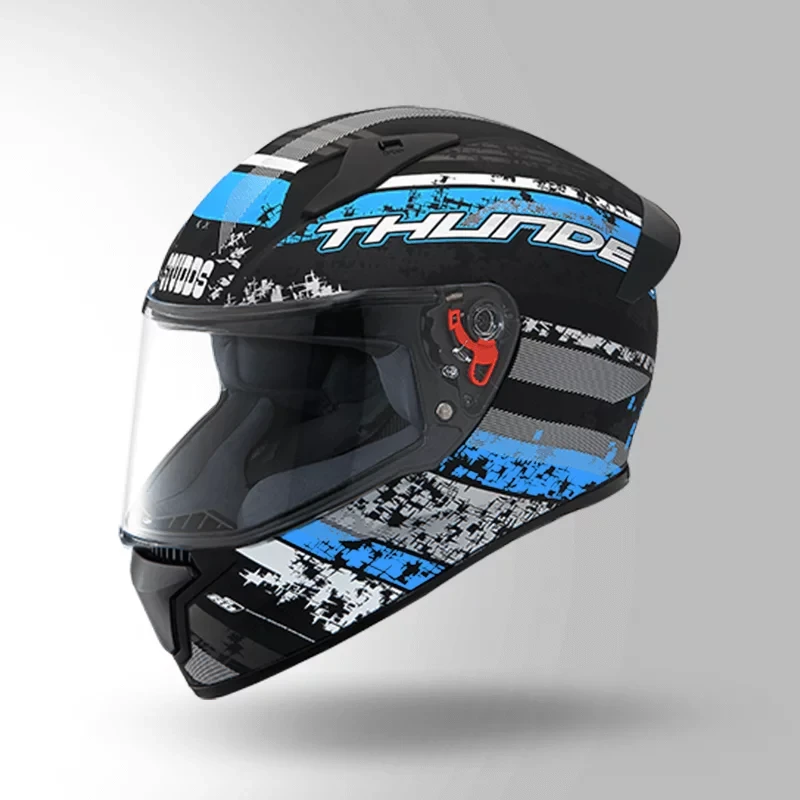 THUNDER D1 DECOR MATT BLACK & BLUE WITH SPOILER
